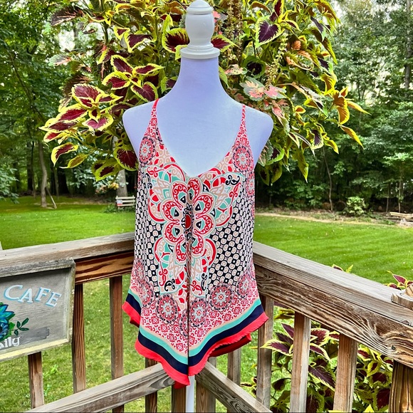 HeartSoul Tops - Heart Soul BOHO Blouse, spaghetti Straps, adjustable back, medium